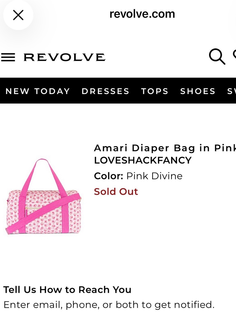 Love Shack Fancy - Amari Diaper Bag in Pink Divine